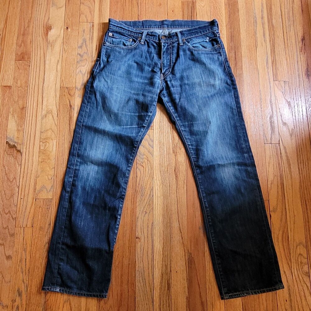 Levi's 514 Men's Jeans 33x30, Button Fly, Straight Leg, Cotton Denim Pants